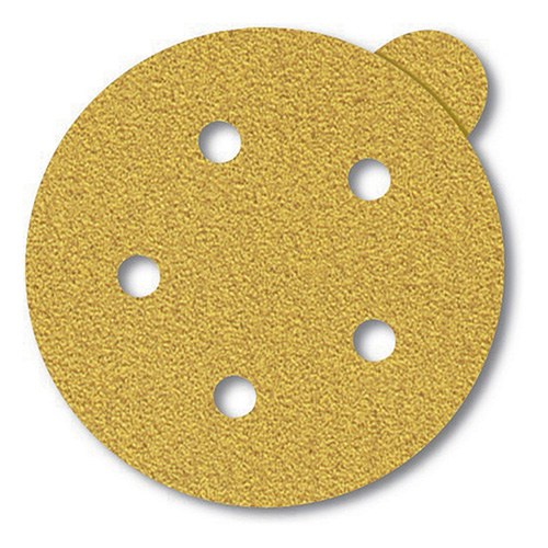 DISCO DE LIJA C/VELCRO 5 GRANO 150 C/5 PERFORACIONES (PAQ. 100 PZAS.)