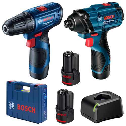 COMBO LLAVE DE IMPACTO 12 V + TALADRO/ATORN. C/ 2 BAT. CARGADOR 127 V C/MALETIN (BOI-19G8-1G3)