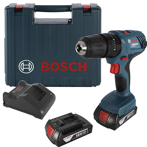 TALADRO/ROTOMARTILLO/DESTORNILLADOR 1/2 18 V C/2 BAT. 1.5 AMP CARGADOR Y MALETIN MOD. GSB 180-LI