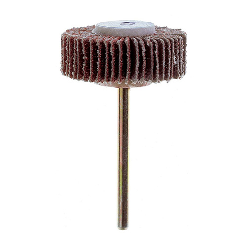 [DRE-2615000502] RUEDA FLAP 3/8 GRANO 80 C/VASTAGO 1/8 (DRE-502)