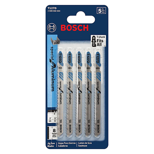 PAQUETE DE 5 SEGUETAS P/CALADORA CORTE DE ALUMINIO BOSCH (BOA-T127D)