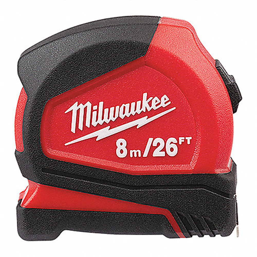 [MIA-48-22-6627] FLEXOMETRO MILWAUKEE COMPACTO C/NOM CERTIFICADA DE 8 MTS/26 FT P/USO RUDO