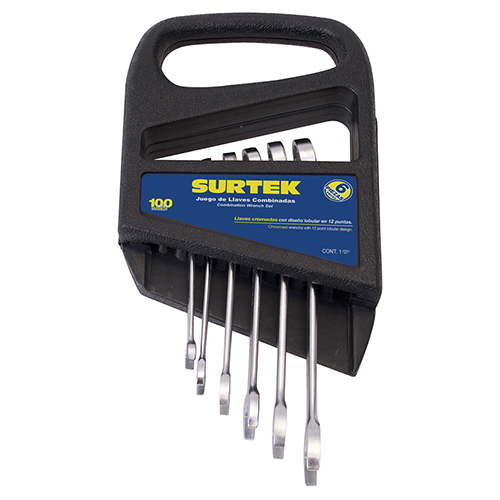 JUEGO DE LLAVES COMBINADAS STANDARD C/6 PZAS. EN RACK PLASTICO