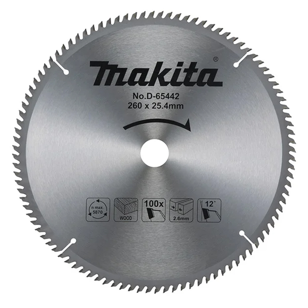 DISCO C/PASTILLAS DE CARBURO P/SIERRA CIRCULAR DE 10" X 1" X 100 DIENTES P/MADERA