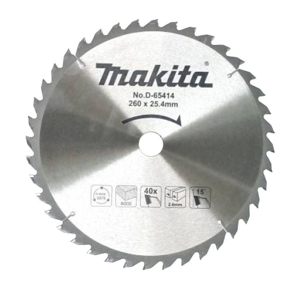 DISCO C/PASTILLAS DE CARBURO P/SIERRA CIRCULAR DE 10" X 1" X 40 DIENTES P/MADERA