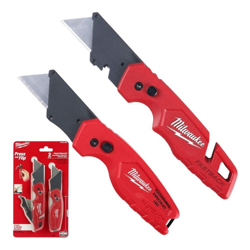 JUEGO DE NAVAJA PLEGABLE MULTIUSOS MILWAUKEE