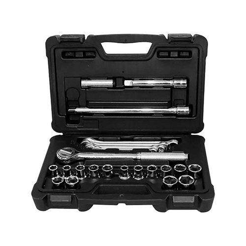 [STA-86-737] JUEGO DE MECANICO DE 1/2 C/LLAVES STANDARD Y DADOS STANDARD Ymm (25 PZAS.)