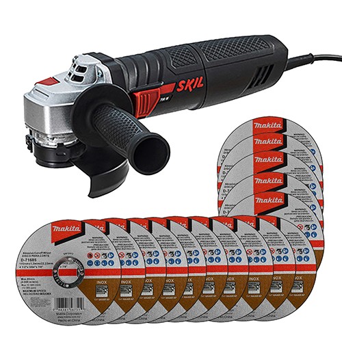 MINIESMERILADORA 4 1/2 700 W (INCLUYE 15 DISCOS MAA-D-71685)