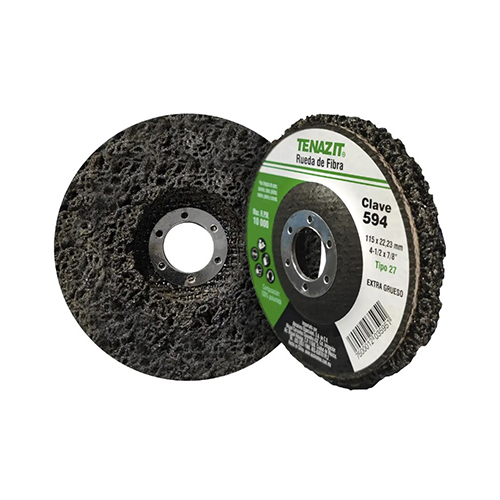 DISCO DE FIBRA NEGRA PARA SUPERLIMPIEZA DE 4-1/2 X 7/8 COCADA NEGRA EASY CUT