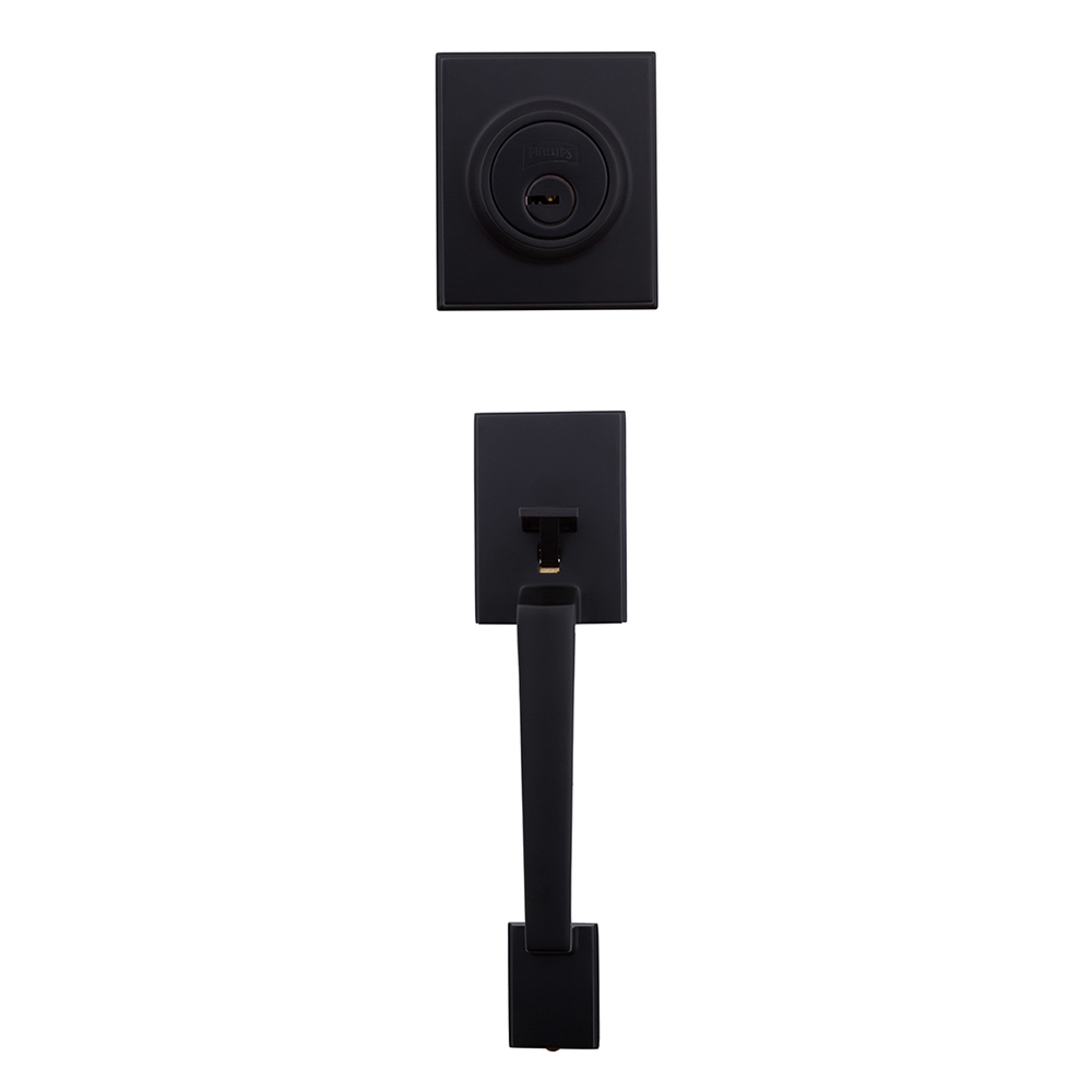 CERRADURA P/PUERTA PRINCIPAL MODELO NAPOLES COLOR NEGRO PERILLA LLAVE-LLAVE