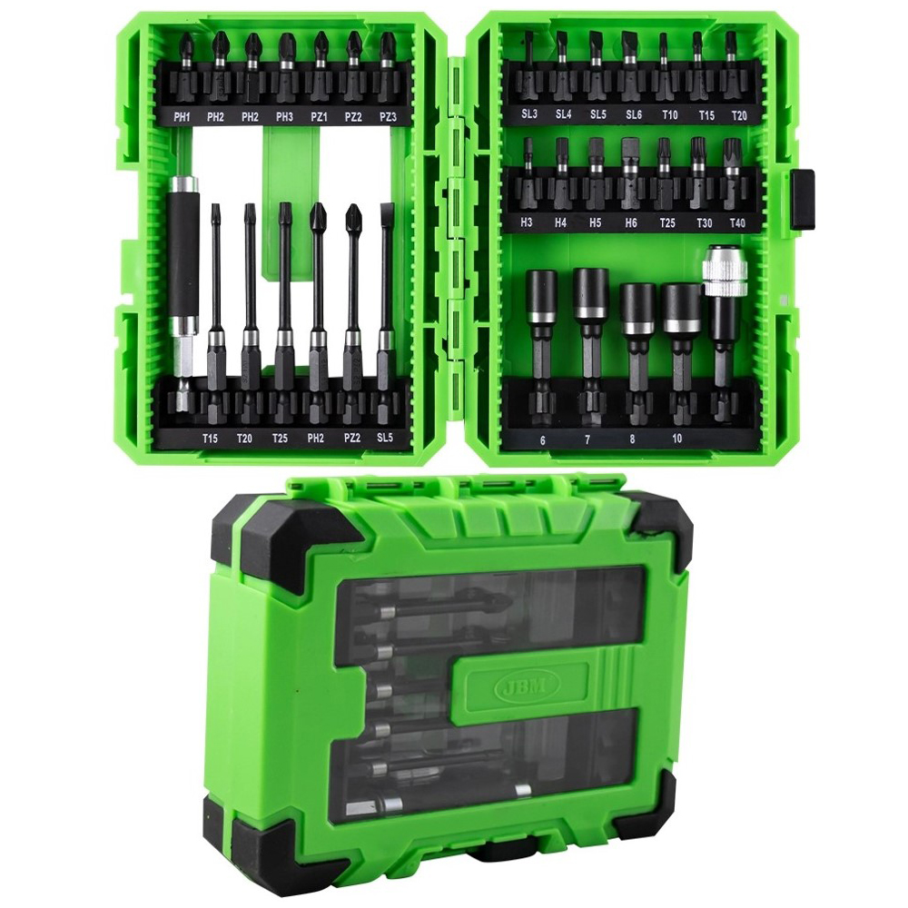 ESTUCHE DE PUNTAS DE IMPACTO CON ADAPTADORES S2 - ACABADO NEGRO