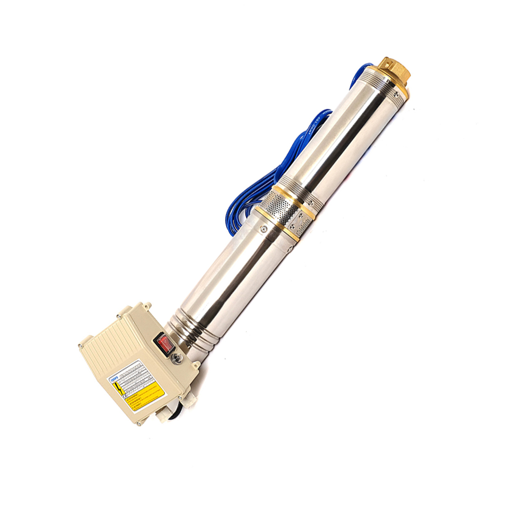 [IGO-TBA87] BOMBA SUMERGIBLE TIPO BALA DE 1 1/2 HP P/CIST/ALJIBE/POZO PROF. 120 V EMB. DE COBRE ALT. MAX DE 31 A 110 MTS DE ACUERDO AL CAUDAL C/CAJA DE CONTROL