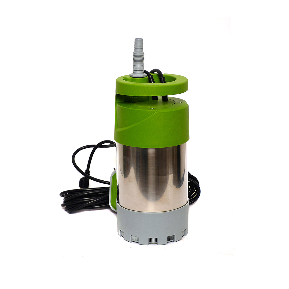 [IGO-Q1000] BOMBA SUMERGIBLE DE ACERO INOXIDABLE P/CISTERNA/ALJIBE DE 1 1/3 HP C/FLOTADOR EMB. DE COBRE ALT. MAX DE 40 MTS
