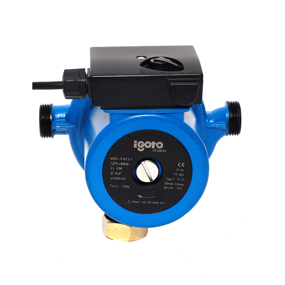 BOMBA PRESURIZADORA DE 1/3 HP PARA 2/3 SERVICIOS ALT. 9 MTS EMB. DE COBRE