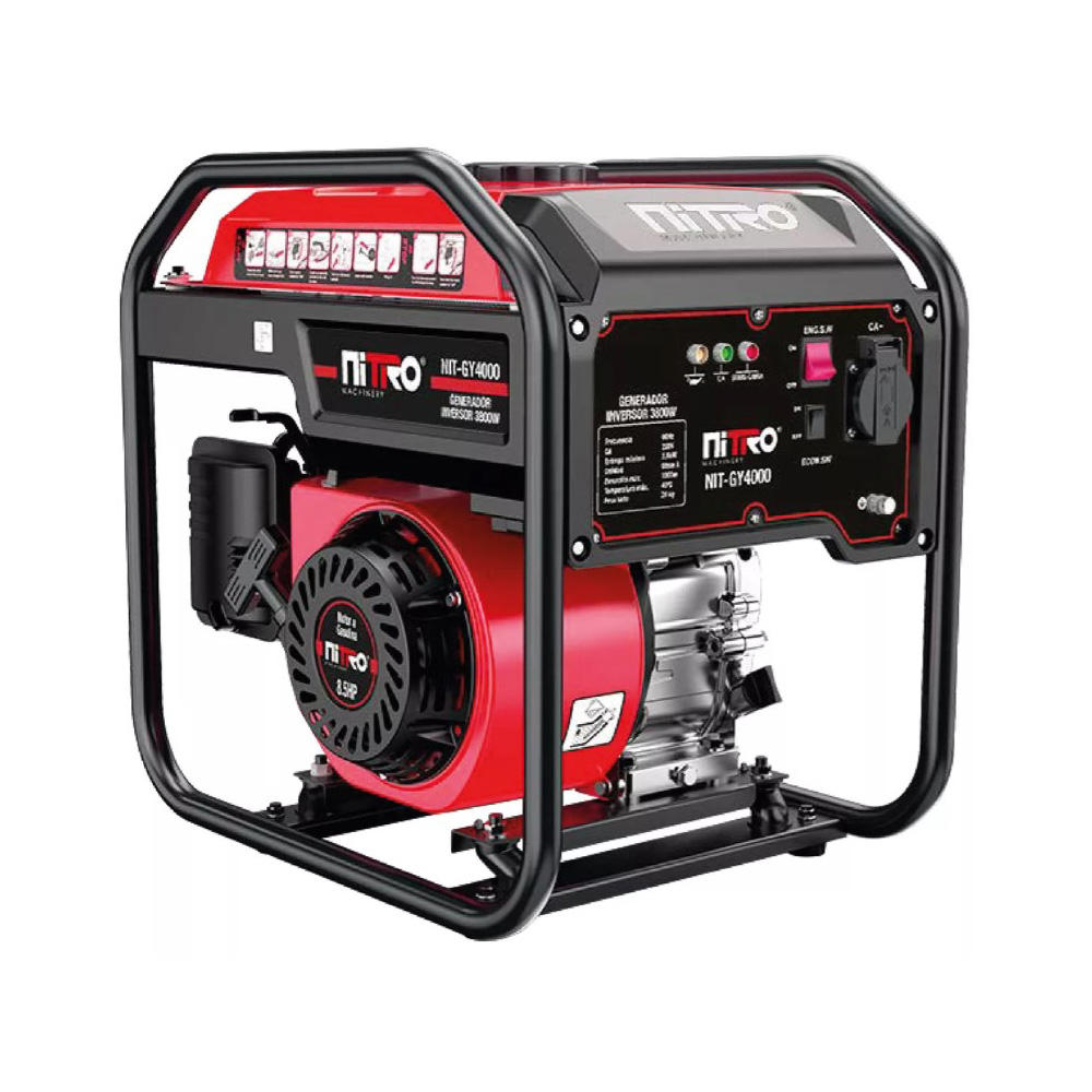 GENERADOR INVERTER A GASOLINA DE 3800 WATTS DE 8.5 HP DE 110 VOLTS C/ENCENDIDO MANUAL