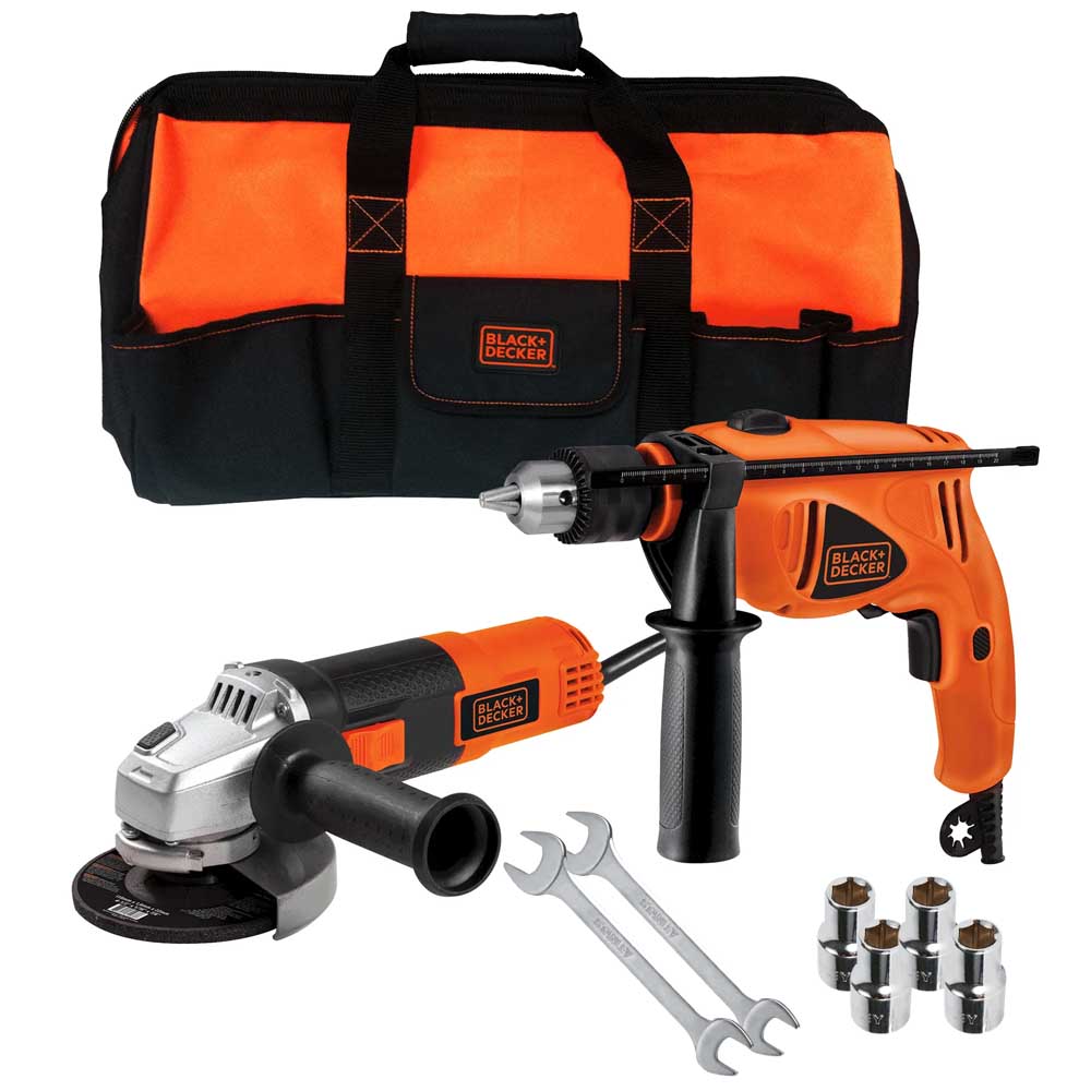 [BDI-HG5072B-B3+C01] COMBO ROTOMARTILLO DE 1/2 550 W+MINIESMERIL 4 ½ 820 W+MALETA DE LONA+2 LLAVES ESP. 11/16X13/16+4 DADOS 1/2X7/16 C/VALOR DE $195.00