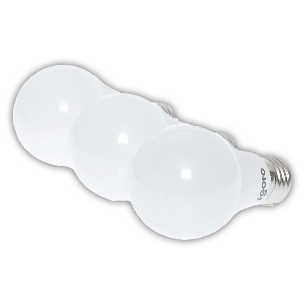 FOCO LED A60 15 WATTS ENTRADA ESTANDAR (LUZ BLANCA 6500 K) PAQUETE DE 3 PZAS