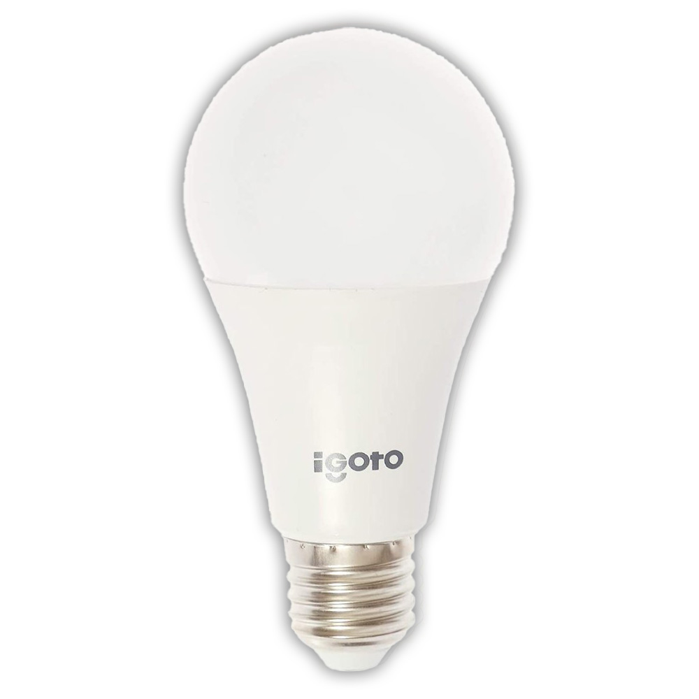 FOCO LED A60 9 WATTS ENTRADA ESTANDAR (LUZ CALIDA 3000 K) (VENTA MINIMA X EMPAQUE INNER DE 10 PZAS)