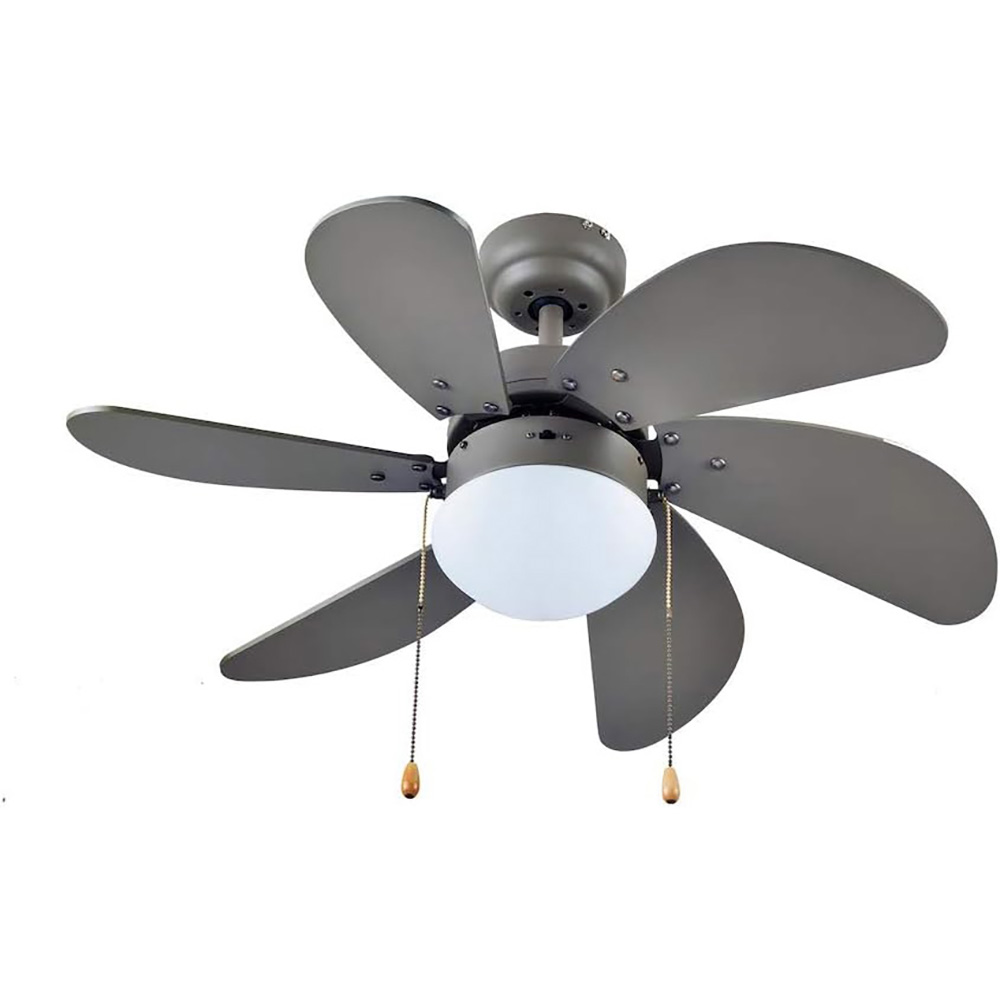 [AXO-V3001] VENTILADOR DE TECHO DE 30 PULGADAS DE 60 WATTS CON LUZ Y CADENA COLOR CUERPO GRIS TITANIO Y ASPAS GRIS MOD. VENTUM