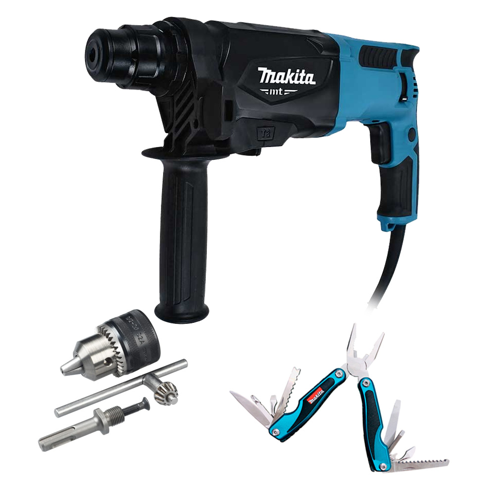 [MMT-M8701B+C01] COMBO ROTOMARTILLO SDS PLUS 7/8 800 W 3 FUNC C/MALETIN+BROQUERO DE 1/2 C/ADAP. SDS PLUS+PINZA MULTI-HTA MAKITA