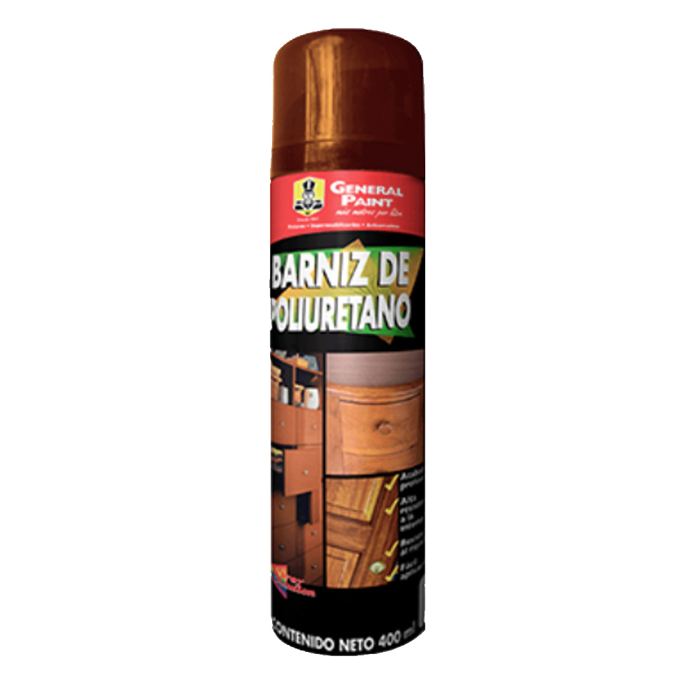 [G.P-AU1309] PINTURA EN SPRAY POLIURETANO PARA MADERA COLOR CAOBA