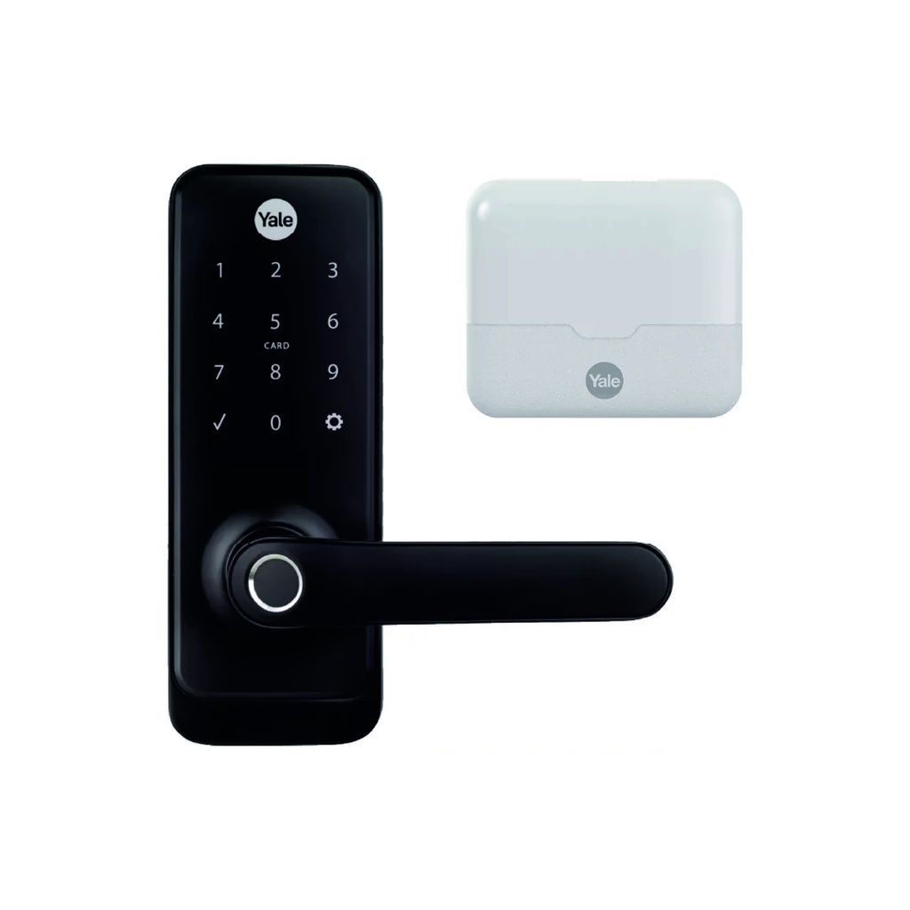 CERRADURA DIGITAL YMX300 ACABADO COLOR NEGRO PARA INTERIORES/EXTERIORES CON HUB INTEGRADO