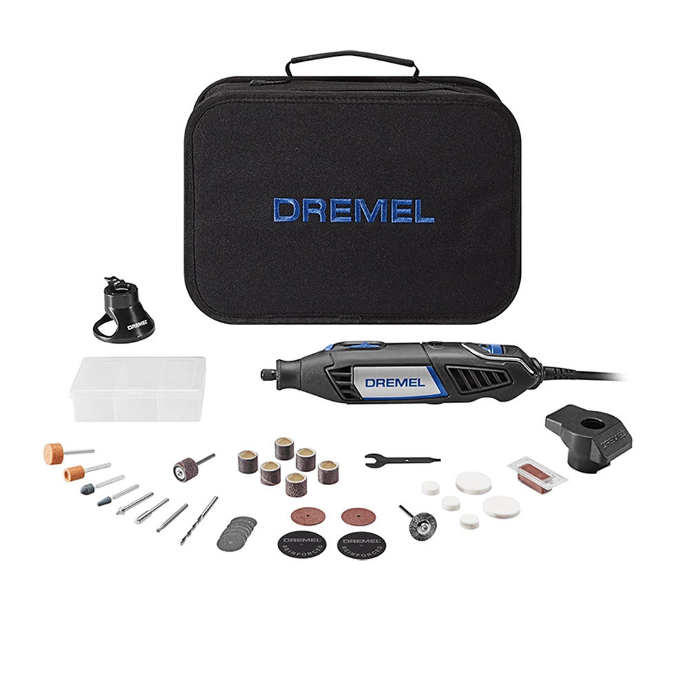 COMBO MULTIPRO DREMEL 4000 + 2 ADITAMENTOS + 32 ACCESORIOS C/BOLSA DE HERRAMIENTA (NUEVO MODELO)