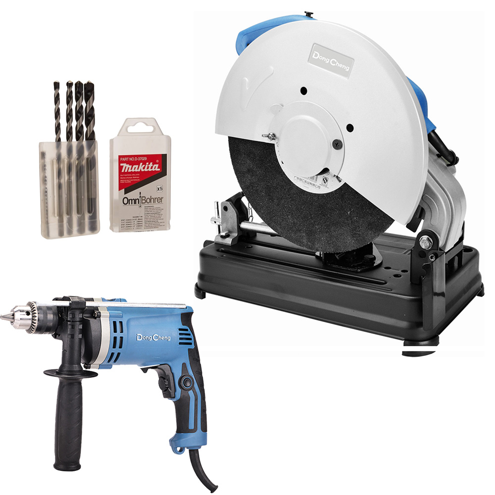 [DCH-DJG04-355S+C03] CORTADORA DE METALES 14 PULG. 2,200 WATTS+ROTOMARTILLO DE 1/2 710 W DZJ16+KIT DE 5 BROCAS MULTIP. MAKITA