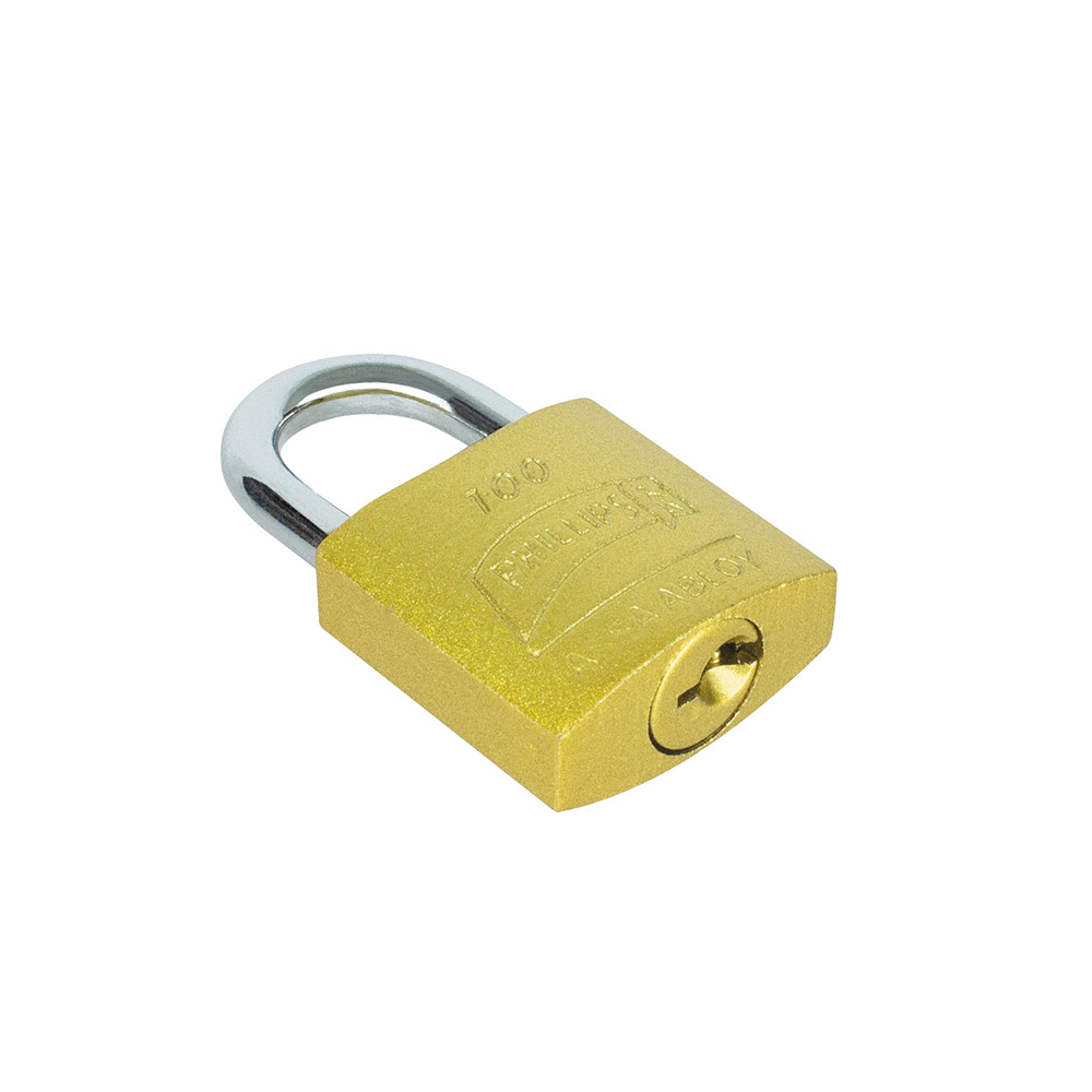 [PHI-MX7172] CANDADO DE HIERRO ACABADO COLOR LATON GANCHO CORTO MODELO 100 DE 22 MM (PHI-100)