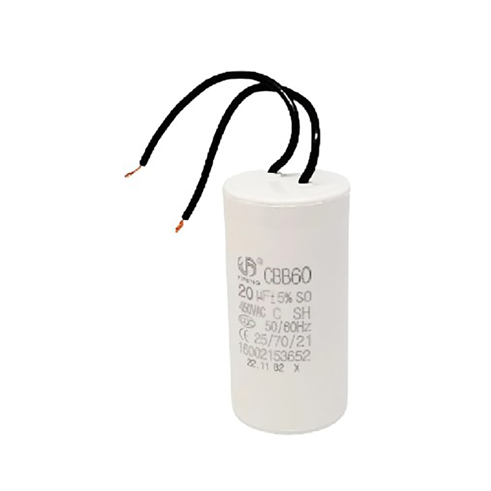 CAPACITOR PARA BOMBA PERIFERICA, CENTRIFUGA, MULTIETAPAS, JET, DUO DE 20 UF (FARADIOS)