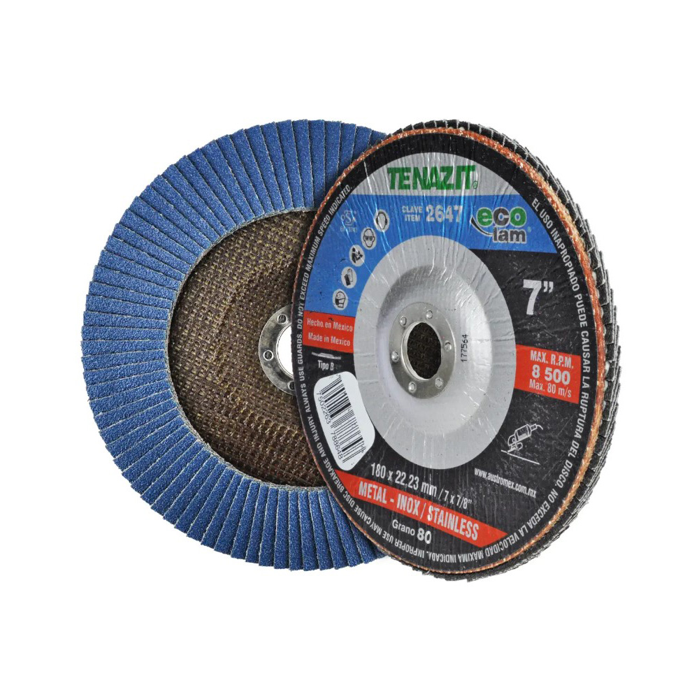 DISCO LAMINADO P/LIJAR DE 7 X 7/8 GRANO 80 LINEA ECOLAM (EL MAS ECONOMICO DE LA LINEA)