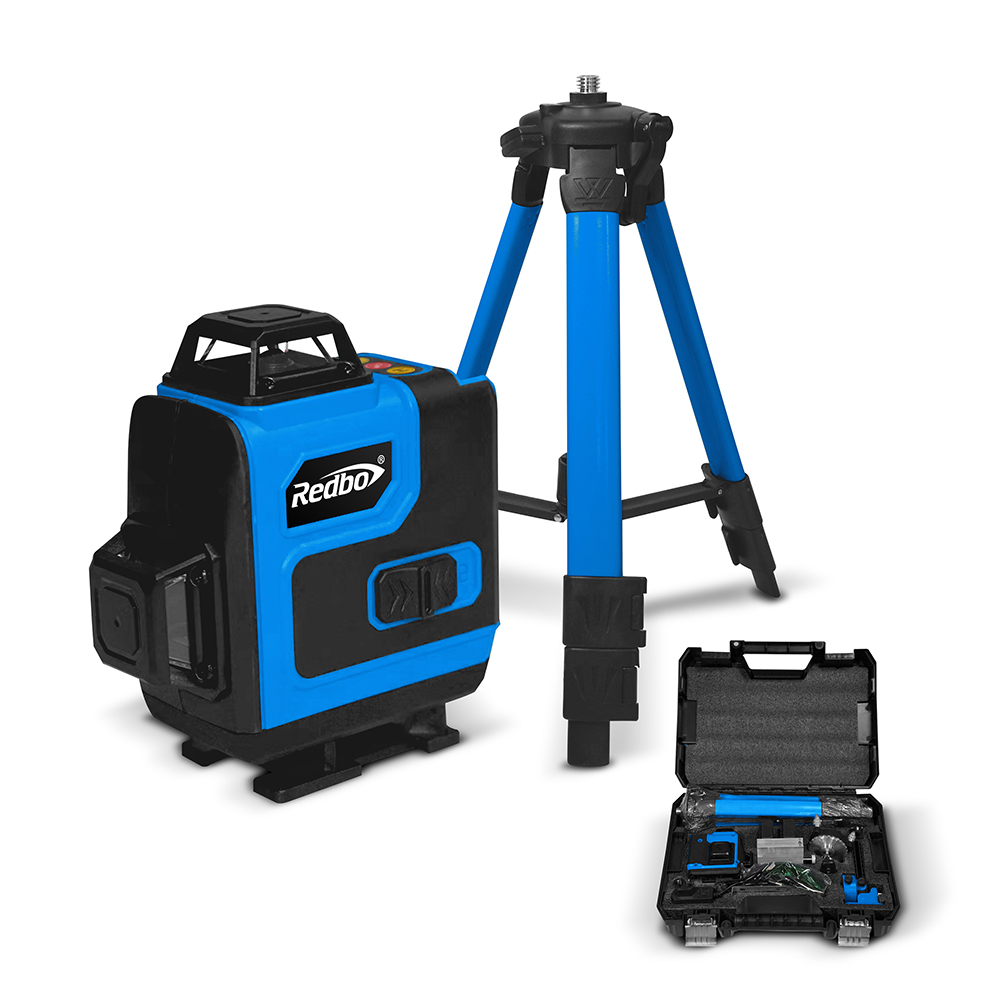 [RED-RB-4D-16] NIVEL LASER LUZ VERDE BAT 2400 MAH RANGO DE 25 MTS PANEL TACTIL C/LED DE IMPORT INCLUYE TRIPODE