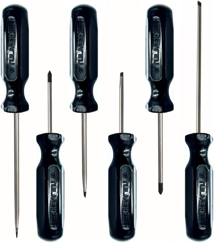 [TUL-J643-6] JUEGO DE SEIS DESARMADORES (NEGRO)