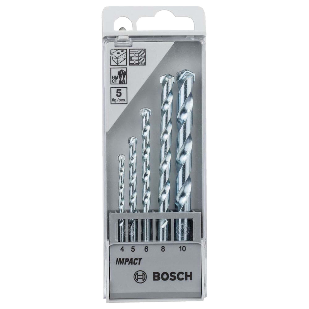 KIT DE 5 BROCAS PARA CONCRETO CYL DE 4-5-6-8-10MM