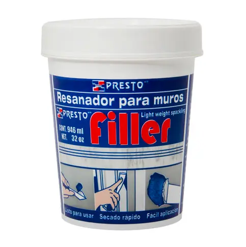 [PRE-2401] RESANADOR DE MUROS PRESTO FILLER TARRO DE 946 ML