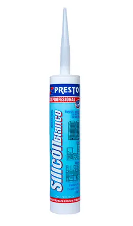 [PRE-4430] SILICON BLANCO PRESTO 100% CARTUCHO DE 300 ML