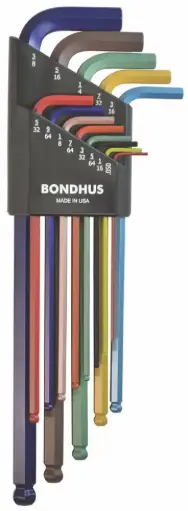 [BON-69637] JUEGO DE LLAVES P/BOLA  EXTRA LARGAS COLORES STD 050-3/8 (13 PIEZAS) 