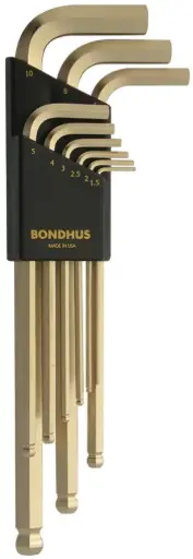 [BON-38099] JUEGO DE LLAVES HEXAGONALES P/BOLA GOLD METRICAS 1.5-10MM (9 PIEZAS)