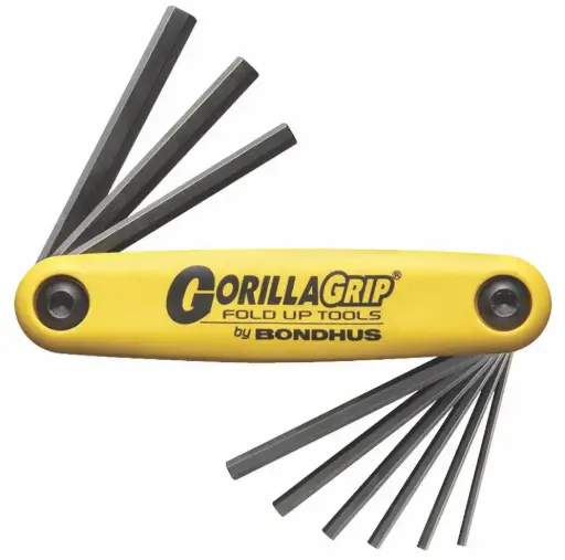 [BON-12591] JUEGO DE LLAVES HEXAGONALES T/NAVAJA GORILLA STD 050 A 3/16 (9 PIEZAS)
