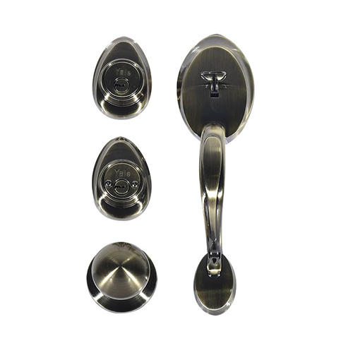 [YAL-MX80878] CERRADURA P/PUERTA PRINCIPAL (80878) VENECIA LATON ANTIGUO LLAVE-LLAVE (YAL-EDC5VEN)