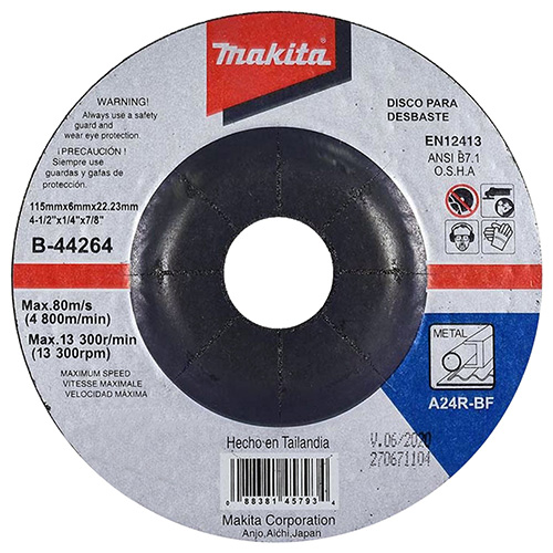 [MAA-B-44264] DISCO P/DESBASTE METAL 4 1/2 X 1/4 X 7/8 (SUBSTITUYE AL A90364) (MAA-B44264)
