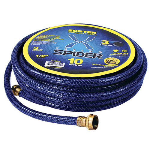 [SUR-M12S15] MANGUERA P/JARDIN SPIDER REFORZADA C/CONECTOR METALICO 1/2 X 15M