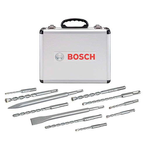 [BOA-2608578765] COMBO MALETIN DE BROCAS Y CINCELES SDS PLUS BOSCH (10 PIEZAS)