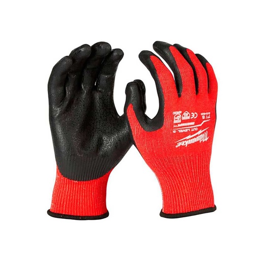 [MIA-48-73-8632] GUANTES ANTICORTE NIVEL 3 BAÑADOS EN NITRILO TALLA L