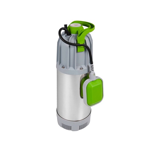 [IGO-Q800] BOMBA SUMERGIBLE DE ACERO INOXIDABLE DE 1 HP P/CISTERNA/ALJIBE 120 V C/FLOTADOR EMB. DE COBRE ALT. MAX DE 30 MTS