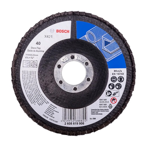[BOA-2608619906] DISCO LAMINADO OXIDO DE ALUMINIO 4-1/2 X421 GNO 40