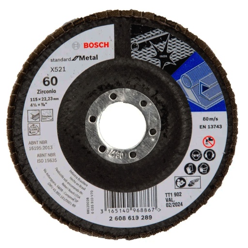 [BOA-2608619907] DISCO LAMINADO OXIDO DE ALUMINIO 4-1/2 X421 GNO 60