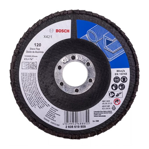 [BOA-2608619909] DISCO LAMINADO OXIDO DE ALUMINIO 4-1/2 X421 GNO 120