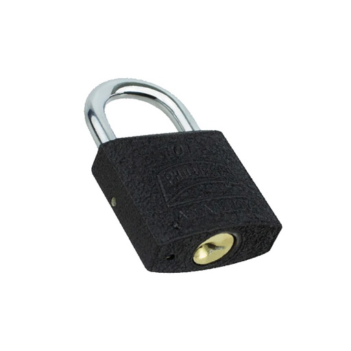 [PHI-MX7175] CANDADO DE HIERRO ACABADO COLOR NEGRO GANCHO CORTO MODELO 101 DE 24 MM (PHI-101)
